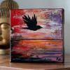 Flying Solo (mini), 6" x 6", acrylic on gallery canvas