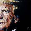Candidate Trump, 24" x 24", acrylic on repurposed canvas