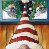 Kevin - 2024 Christmas Gnome No. 18, 10" x 30", acrylic on canvas