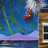 North - 2024 Christmas Gnome No. 26, 10" x 30", acrylic on canvas