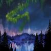 Midnight Stroll, 12" x 18", acrylic on canvas