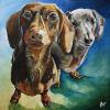 Penny and Al, 24" x 24", acrylic on gallery canvas