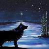 Guardian of the North, 10" x 30", acrylic on canvas