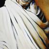 Gandhi 2024, 18" x 36", acrylic on canvas