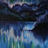 Northern Reflections, 20" x 30", acrylic on repurposed canvas