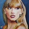 Taylor Swift, 12" x 12", acrylic on canvas (25 Day Paintings Challenge - Day 2)