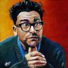 Dan Levy, 12" x 12", acrylic on canvas (25 Day Painting Challenge - Day 3)