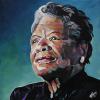 Maya Angelou (2025), 12" x 12", acrylic on canvas (25 Day Painting Challenge - Day 10)