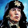 Marg Gunderson (Fargo), 12" x 12", acrylic on canvas (25 Day Painting Challenge - Day 12)