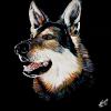 The Littlest Hobo, 12" x 12", acrylic on canvas (25 Day Painting Challenge - Day 16)