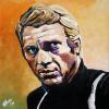 Steve McQueen, 12" x 12", acrylic on canvas (25 Day Painting Challenge - Day 19)