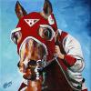 Seabiscuit, 12" x 12", acrylic on canvas (25 Day Painting Challenge - Day 20)