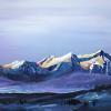 Dusk's Enchantment, 12" x 48", acrylic on canvas 