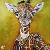 Stretch, 12" x 12", acrylic on repurposed canvas