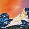 Chief Mountain, 16" x 40", acrylic on gallery canvas