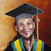 Mandla, 12" x 12", acrylic on gallery canvas