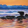 Waiting for the fish to rise, 10" x 20", acrylic on gallery canvas