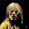 Petty on Black, 16" x 16", acrylic on gallery canvas