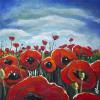 The Poppies Blow, 12" x 12", acrylic on canvas