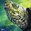 Sea Turtle 2026, 20" x 20", acrylic on gallery canvas