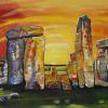 Stone Henge 2026, 16" x 40", acrylic on gallery canvas