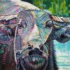Mern's Water Buffalo, 16" x 24", acrylic on canvas
