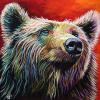 McKay Bear, 30" x 30", acrylic on canvas