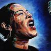 Billie Holiday, 12" x 24", acrylic on canvas