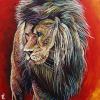 Griffen the Lion, 30" x 30", acrylic on canvas