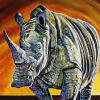 Spike (Rhino), 16" x 24", acrylic on canvas