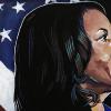 Kamala Harris, 12" x 24", acrylic on canvas
