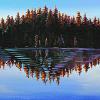 Northern Reflections (McGibbon Bay), 12" x 36", acrylic on canvas