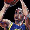 Stephen Curry, 16" x 24", acrylic on gallery canvas