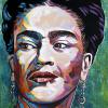Frida Kahlo, 20" x 40", acrylic on canvas