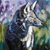 Coyote, 18" x 18", acrylic on canvas