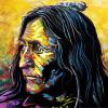 Chief Crowfoot, 16" x 24", acrylic on canvas