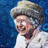 Queen Elizabeth II, 16" x 16", acrylic on canvas