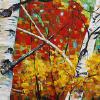 Autumn Leaves, 16" x 48", acrylic on canvas