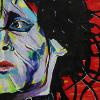 Edward Scissorhands, a collaboration with Taylor Donald, 12" x 24", acrylic on canvas