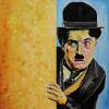 Charlie Chaplin, 24" x 24", acrylic on canvas