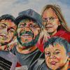 Brendan, Shane, Erica and Ethan Hurley, 24" x 36", acrylic on canvas