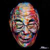 Dalai Lama, 16" x 16", acrylic on canvas