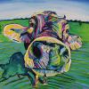 Curious Cow, 15" x 30", acrylic on canvas