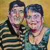 Gerald and Shirley Jacobs, 16" x 16", acrylic on canvas