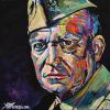 Dwight Eisenhower, 12" x 12", acrylic on canvas