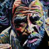 Charles Bukowski, 10" x 20", acrylic on canvas