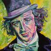 Gene Wilder, 20" x 20", acrylic on canvas, painted on the day of his passing, August 29, 2016