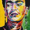 Frida Kahlo, 12" x 24", acrylic on canvas