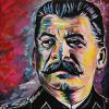 Stalin, 12" x 12", acrylic on canvas