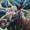 Moose, 10" x 20", acrylic on canvas